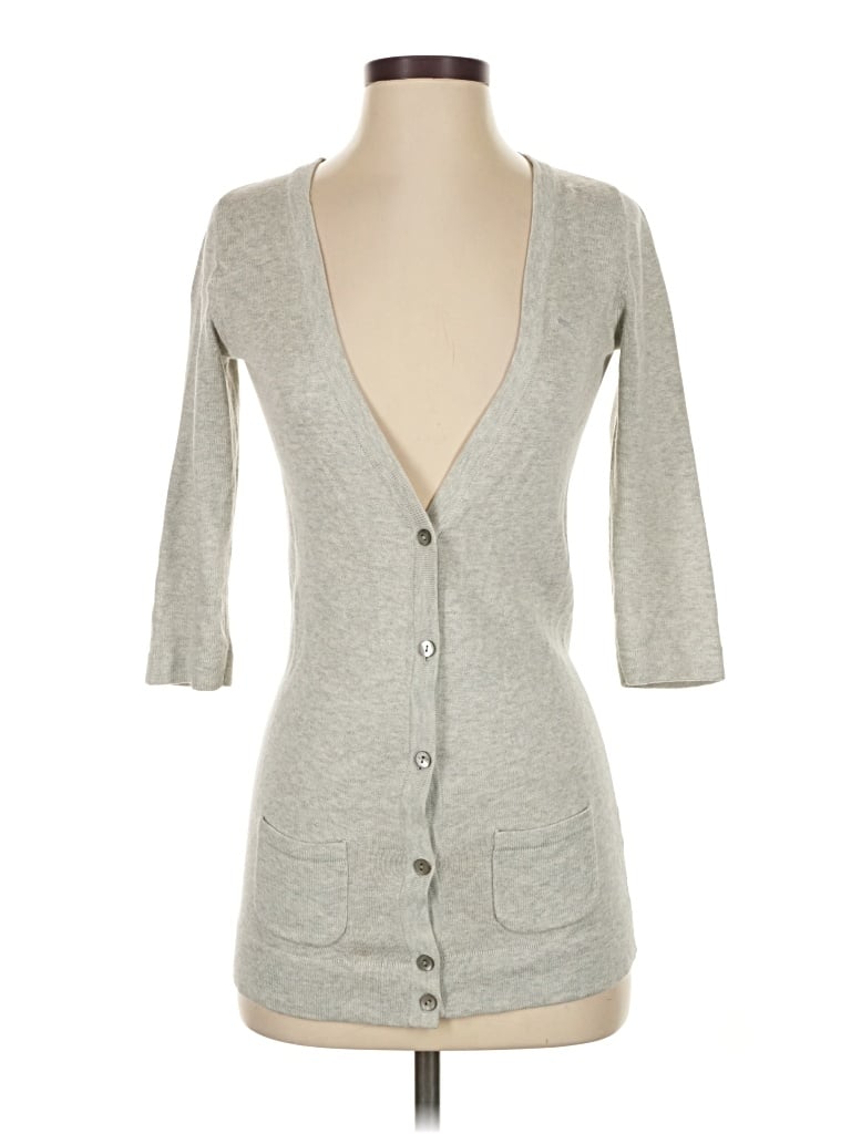 Pre-owned Lacoste Cardigan Sweater In Gray