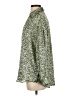 Zara Animal Print Green Long Sleeve Blouse Size S - photo 5
