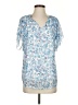 Unbranded 100% Polyester Blue Short Sleeve Blouse Size S - photo 1