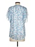 Unbranded 100% Polyester Blue Short Sleeve Blouse Size S - photo 2
