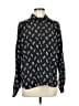 Lloyd Williams 100% Polyester Print Black Long Sleeve Blouse Size 8 - photo 1
