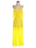 Zara 100% Polyester Solid Yellow Jumpsuit Size XS - photo 1