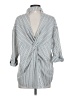 Very J 100% Polyester Stripes Gray 3/4 Sleeve Blouse Size S - photo 2