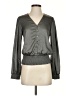 MICHAEL Michael Kors Metallic Gray Long Sleeve Blouse Size XS - photo 1
