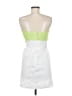 Flat White 100% Cotton Color Block White Cocktail Dress Size S - photo 2