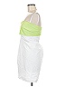 Flat White 100% Cotton Color Block White Cocktail Dress Size S - photo 5