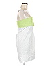 Flat White 100% Cotton Color Block White Cocktail Dress Size S - photo 4