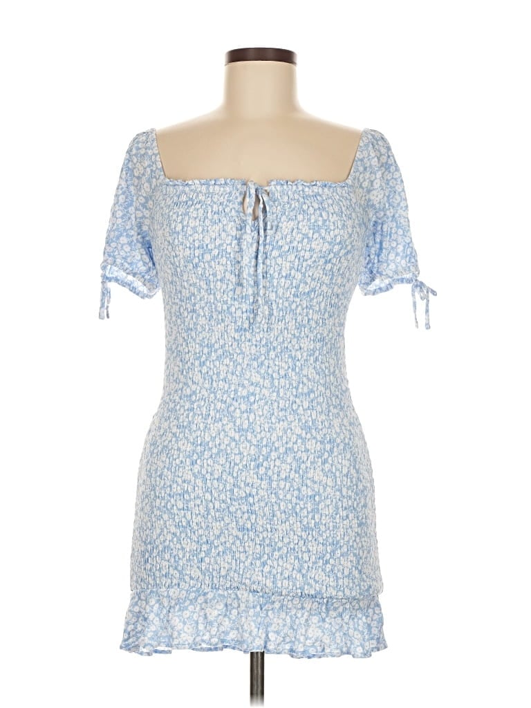 Pre-owned Lost + Wander Casual Dress In Blue