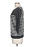Ann Taylor LOFT Outlet 100% Cotton Stripes Gray Pullover Sweater Size L (petite) - photo 5
