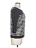 Ann Taylor LOFT Outlet 100% Cotton Stripes Gray Pullover Sweater Size L (petite) - photo 4