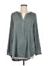 Rock & Republic 100% Polyester Gray Long Sleeve Blouse Size M - photo 1