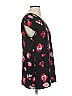 CAbi 100% Polyester Hearts Black Short Sleeve Blouse Size S - photo 4