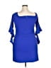Thalia Sodi Solid Blue Cocktail Dress Size M - photo 2