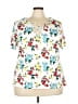 Joe Boxer White Short Sleeve Blouse Size 3X - photo 1