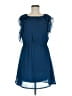 Elle 100% Polyester Solid Blue Casual Dress Size M - photo 1