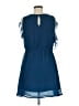 Elle 100% Polyester Solid Blue Casual Dress Size M - photo 2