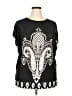Second Skin Black Short Sleeve Blouse Size 2X - photo 1