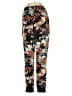 Aqua 100% Polyester Floral Black Casual Pants Size S - photo 2