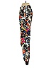 Aqua 100% Polyester Floral Black Casual Pants Size S - photo 5
