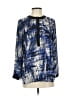Christopher & Banks 100% Polyester Blue Long Sleeve Blouse Size S (petite) - photo 1