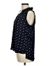 DressBarn 100% Polyester Polka Dots Black Sleeveless Blouse Size M - photo 5