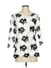 Draper's & Damon's 100% Polyester White 3/4 Sleeve Blouse Size S - photo 1