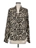 Halogen Animal Print Ivory Long Sleeve Blouse Size M - photo 1