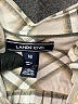 Lands' End 100% Cotton Plaid Ivory Long Sleeve Button-Down Shirt Size 18 - photo 7