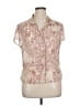 Elementz 100% Polyester Floral Ivory Short Sleeve Blouse Size XL - photo 1