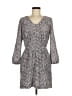 Eliot 100% Silk Chevron-herringbone Multi Color Gray Casual Dress Size 6 - photo 1