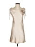 Princess Polly 100% Polyester Metallic Silver Tan Cocktail Dress Size 4 - photo 1