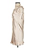Princess Polly 100% Polyester Metallic Silver Tan Cocktail Dress Size 4 - photo 5