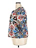 Rafaella 100% Cotton Paisley Blue Cardigan Size 2X - photo 5