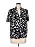 MICHAEL Michael Kors 100% Polyester Floral Black Short Sleeve Blouse Size M - photo 1