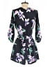 Yumi Kim 100% Silk Tropical Black Romper Size XS - photo 2
