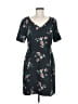 Draper James 100% Polyester Floral Black Casual Dress Size 8 - photo 1