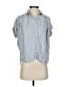 Madewell 100% Viscose Stripes Blue Short Sleeve Blouse Size XS - photo 1