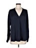 Vince. Blue Long Sleeve Silk Top Size 6 - photo 1