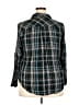 Torrid 100% Rayon Plaid Black Long Sleeve Button-Down Shirt Size 2X Plus (2) - photo 2