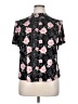 Adrienne Vittadini Floral Black Short Sleeve Blouse Size XL - photo 1