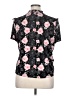 Adrienne Vittadini Floral Black Short Sleeve Blouse Size XL - photo 2