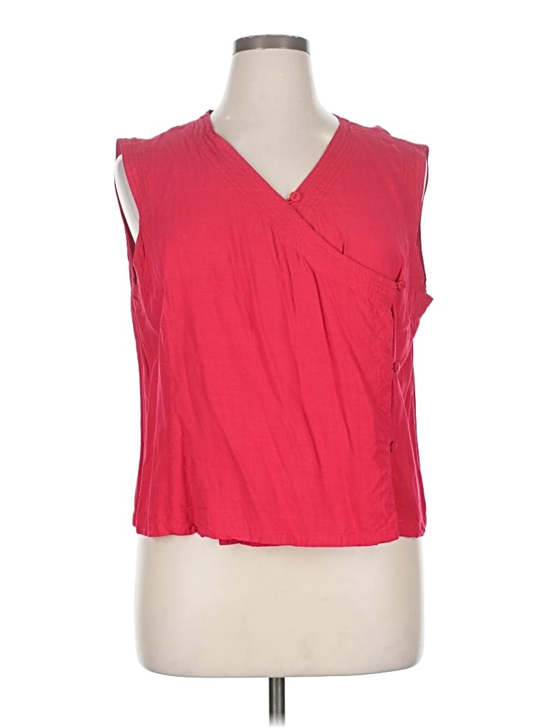 Pre-owned Blue Ginger Sleeveless Blouse In Red