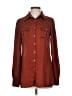 Adiva 100% Polyester Brown Long Sleeve Blouse Size S - photo 1