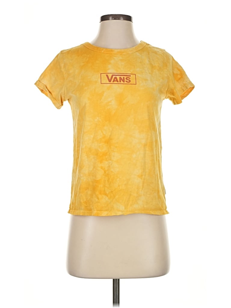 Pre-owned Vans Short Sleeve T-shirt In Yellow
