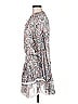 Aqua 100% Polyester Paisley Gray Casual Dress Size M - photo 5