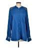 Neiman Marcus 100% Rayon Blue Long Sleeve Blouse Size S - photo 1