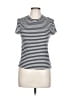 Splendid Stripes Ivory Short Sleeve Turtleneck Size L - photo 1