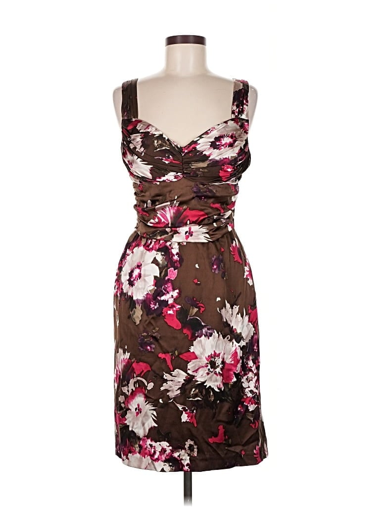 Pre-owned David Meister Cocktail Dress In Brown