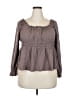 Torrid Brown Long Sleeve Blouse Size 2X Plus (2) - photo 1