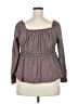 Torrid Brown Long Sleeve Blouse Size 2X Plus (2) - photo 2